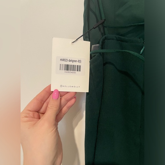 HELLO MOLLY CANT AFFORD ME MIDI DRESS DARK GREEN - Picture 6 of 6